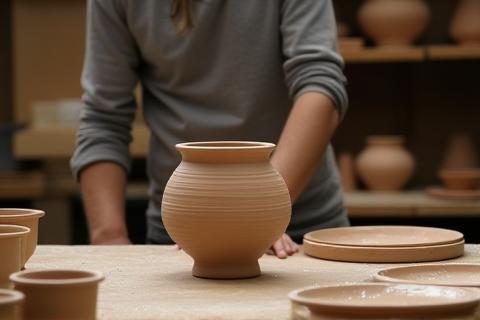 Pottery workshop in progress
